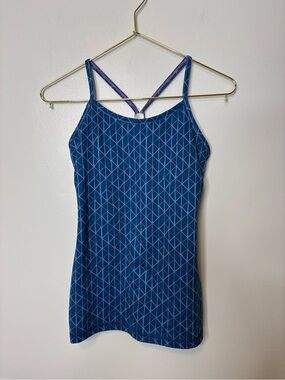 Ivivva Blue Geometric Strappy Tank Girls Size 10